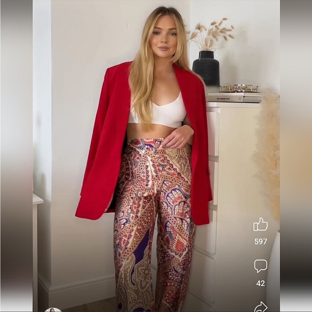 Zara printed pants